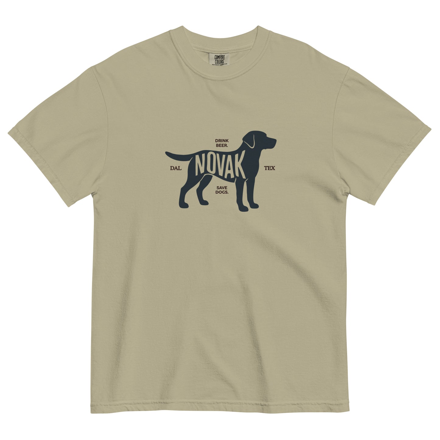 Drink Beer Save Dogs Tee - Sandstone