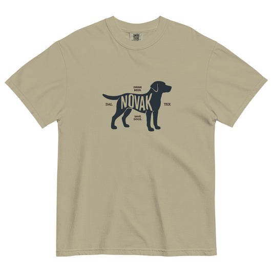 Drink Beer Save Dogs Tee - Sandstone